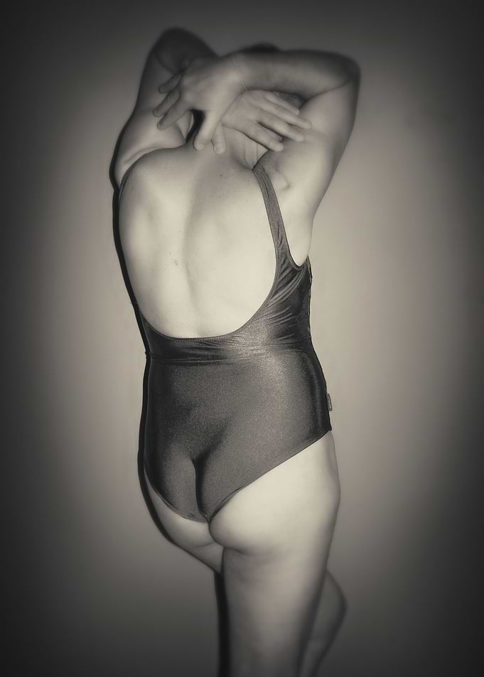 Woman in One-Piece Swimsuit