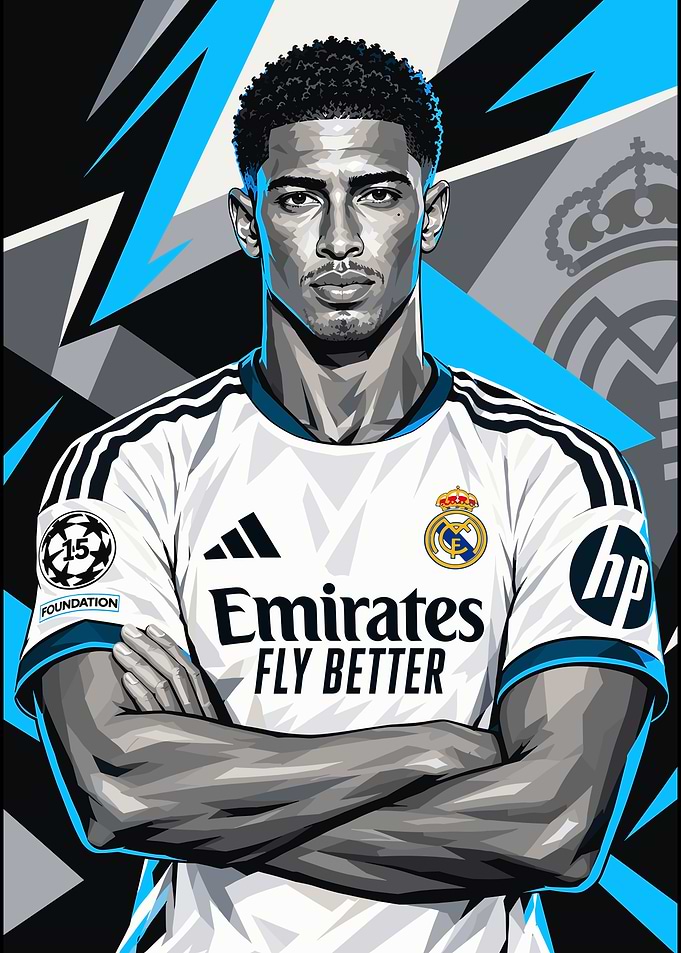 Jude Bellingham Real Madrid Digital Portrait