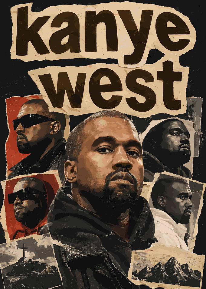 Kanye West Collage Poster