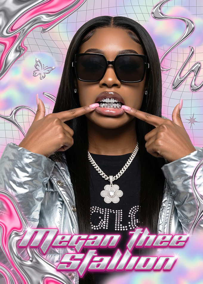 Megan Thee Stallion Y2K Aesthetic Poster