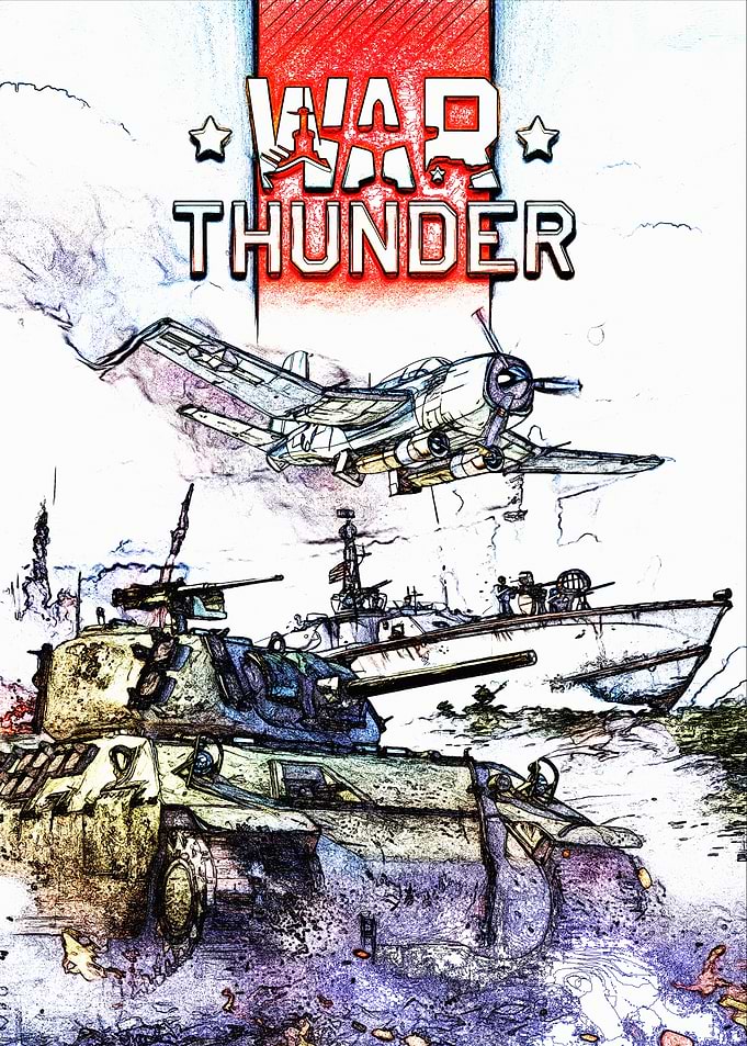 War Thunder Military Combat Illustration