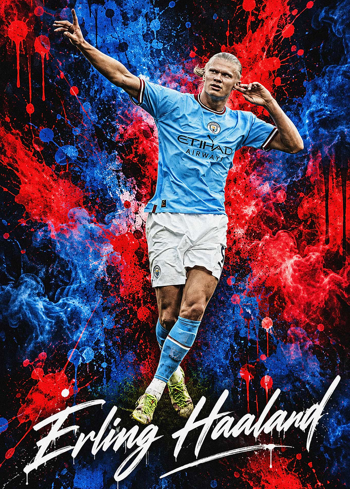 Erling Haaland Manchester City Poster