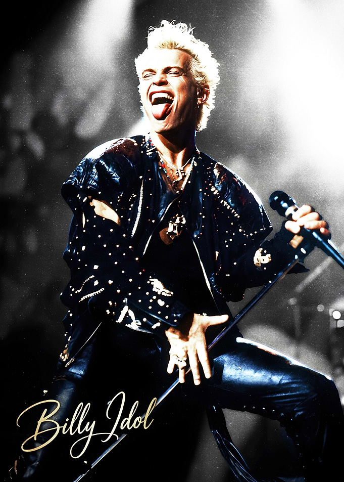 Billy Idol Concert Performance Portrait