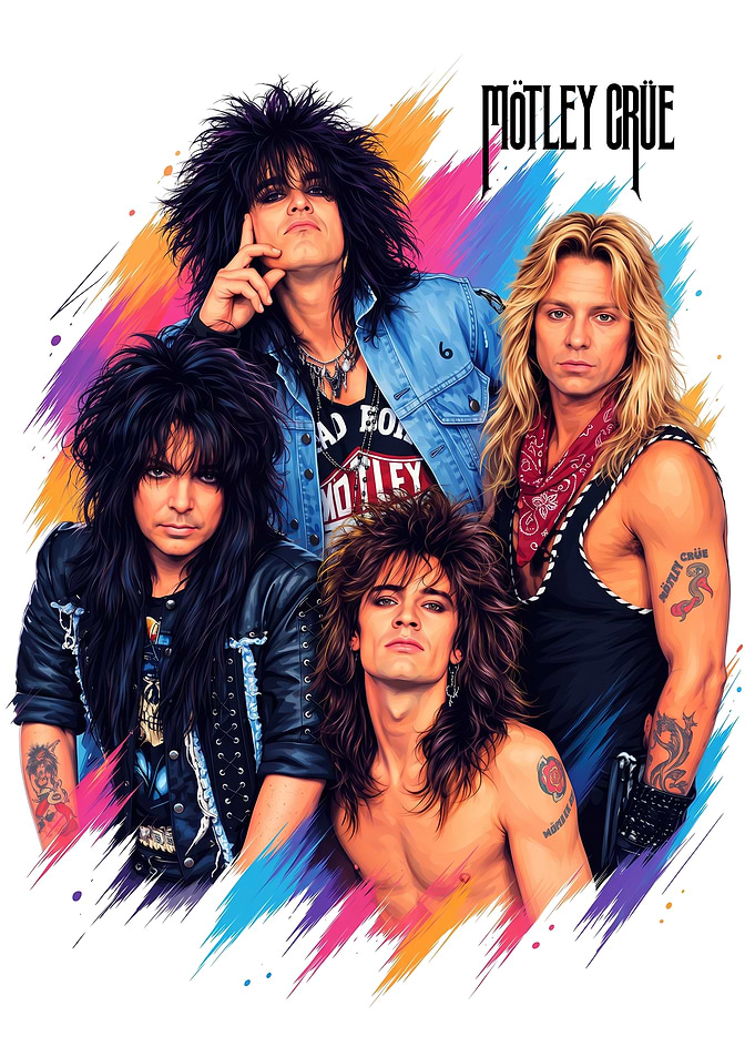 Motley Crue 80s Glam Rock Band