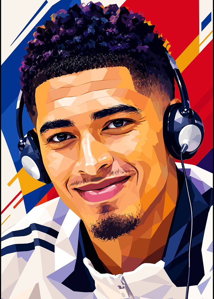 Jude Bellingham Low Poly Portrait