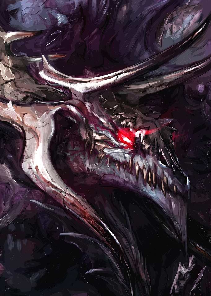 Dark Fantasy Dragon Portrait
