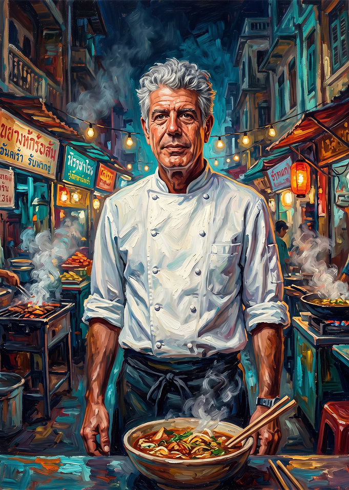 Anthony Bourdain at Asian Street Market