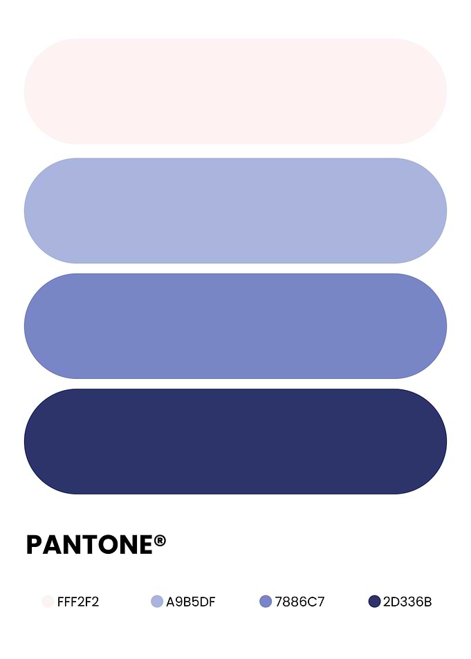 Pantone Color Palette Blue Shades
