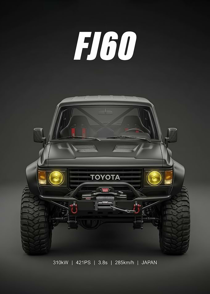Custom Matte Black Toyota FJ60