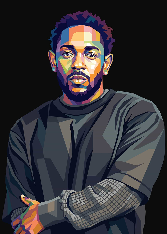 Kendrick Lamar WPAP Pop Art Portrait