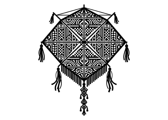 Tribal Patterned Kite Illustration