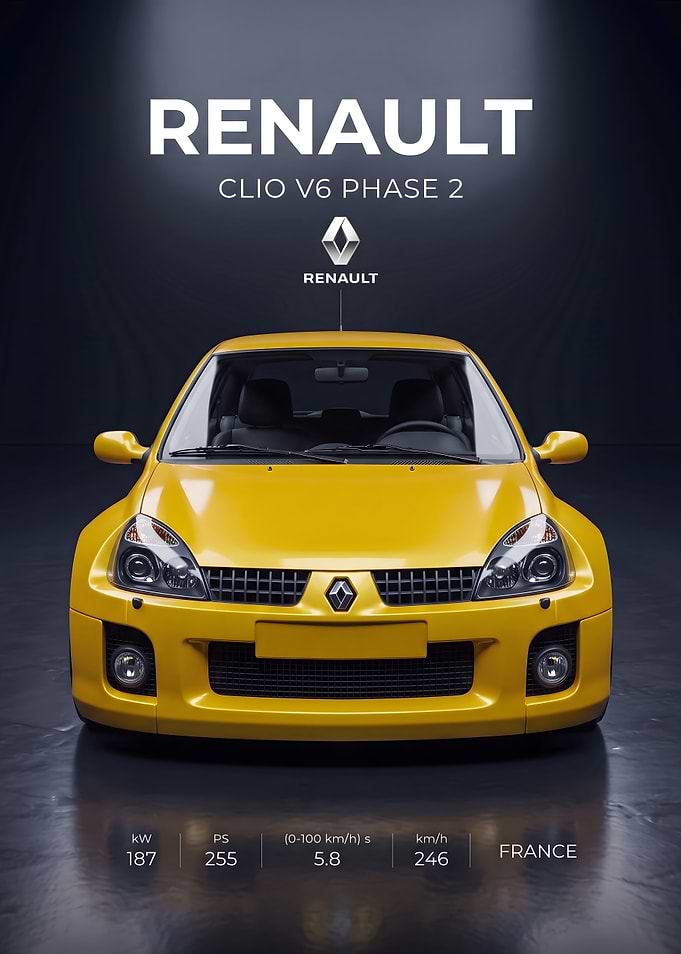 Renault Clio V6 Phase 2 Poster