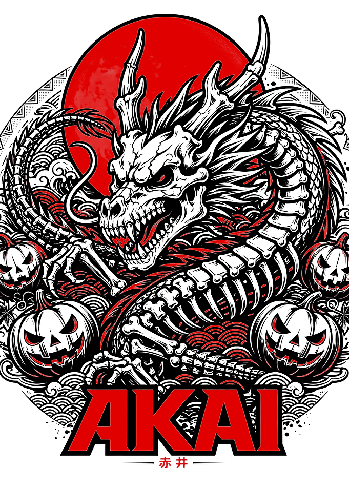 Skeleton Dragon Halloween Graphic