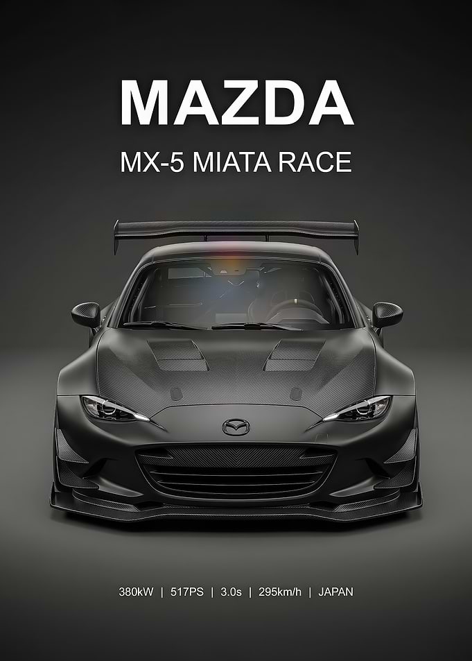Mazda MX-5 Miata Race Car Poster