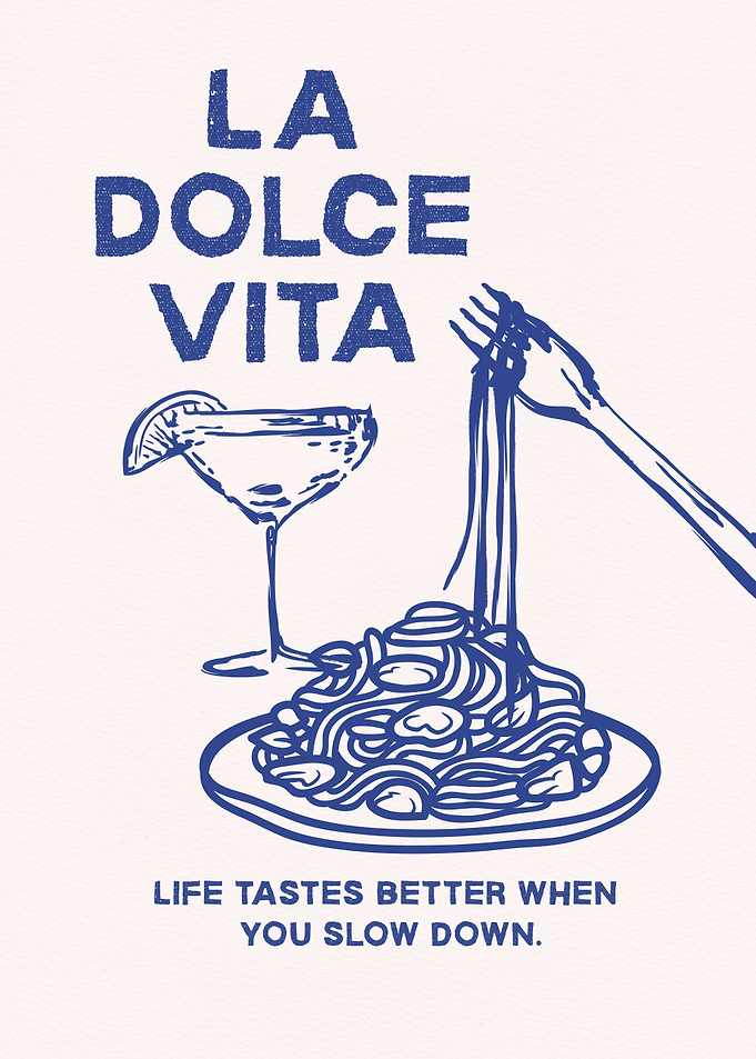 La Dolce Vita Pasta Poster