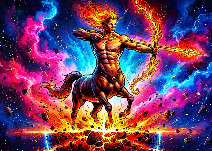 Sagittarius Zodiac Cosmic Art