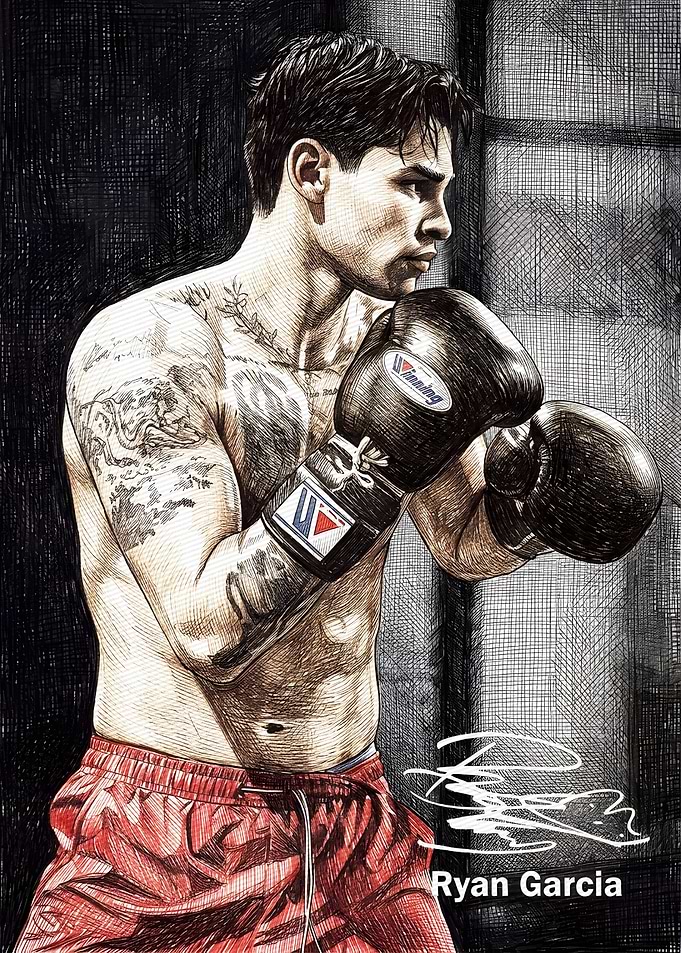 Ryan Garcia Boxing Portrait art