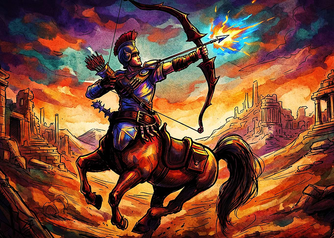 Centaur Archer Fantasy Art Poster