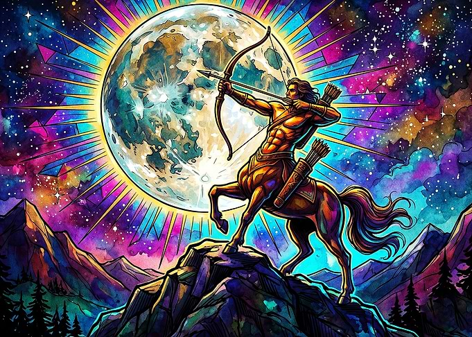 Sagittarius Zodiac Cosmic Art Poste