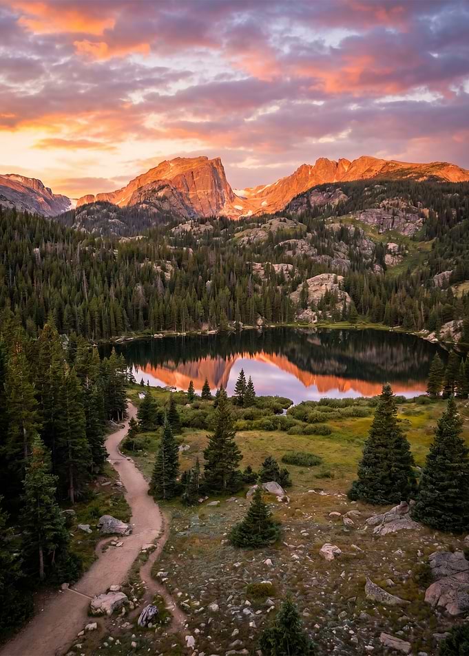 Rocky Mountain National Park, Nymph Lake at Sunrise