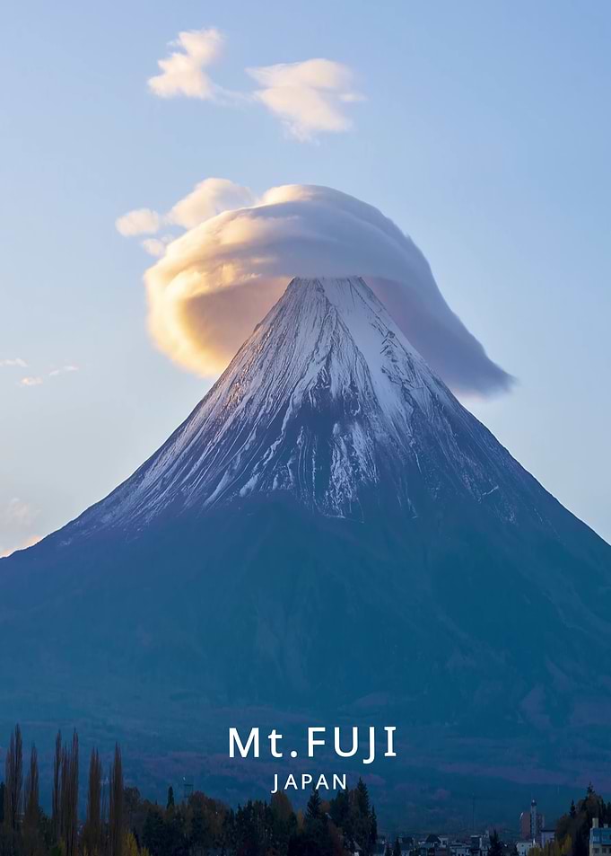Mount Fuji with Lenticular Cloud