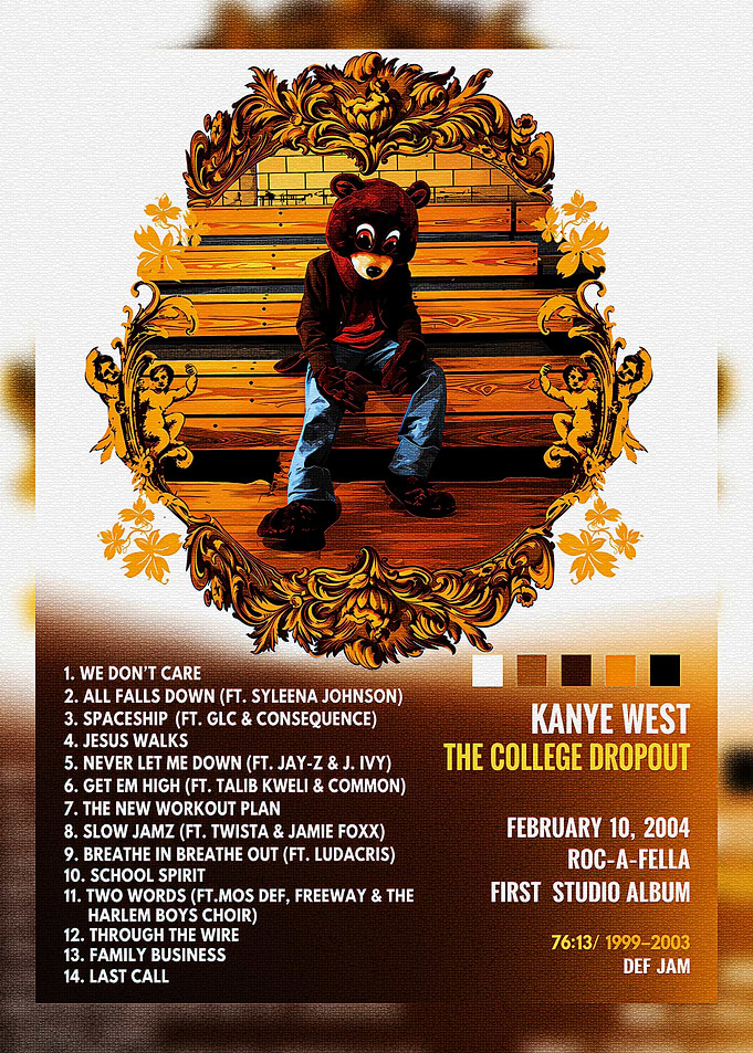Kanye West The College Dropout Poster