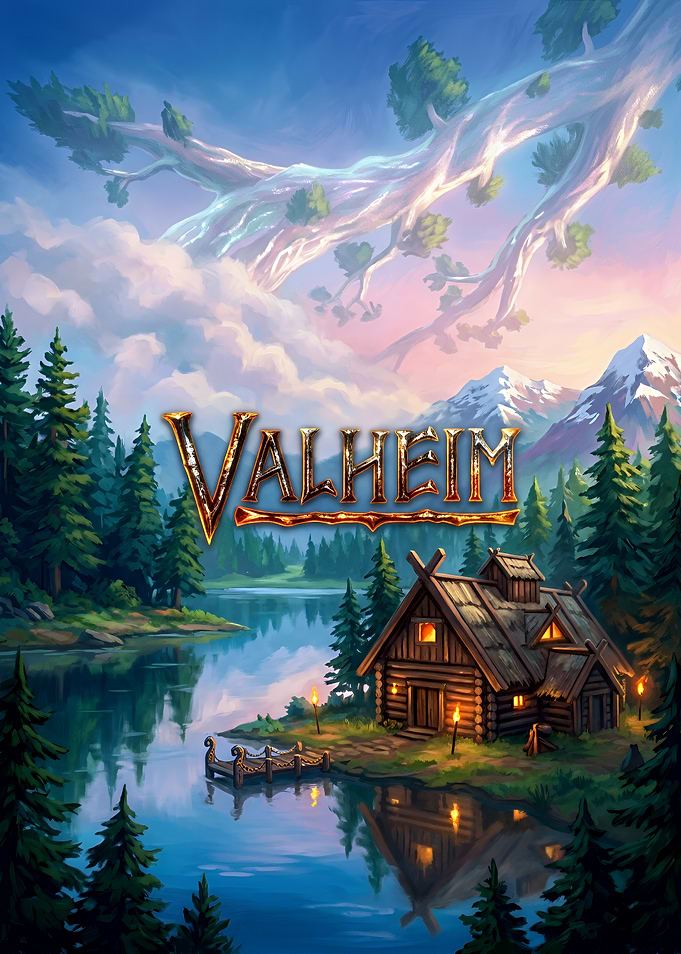 Valheim Viking Cabin Landscape