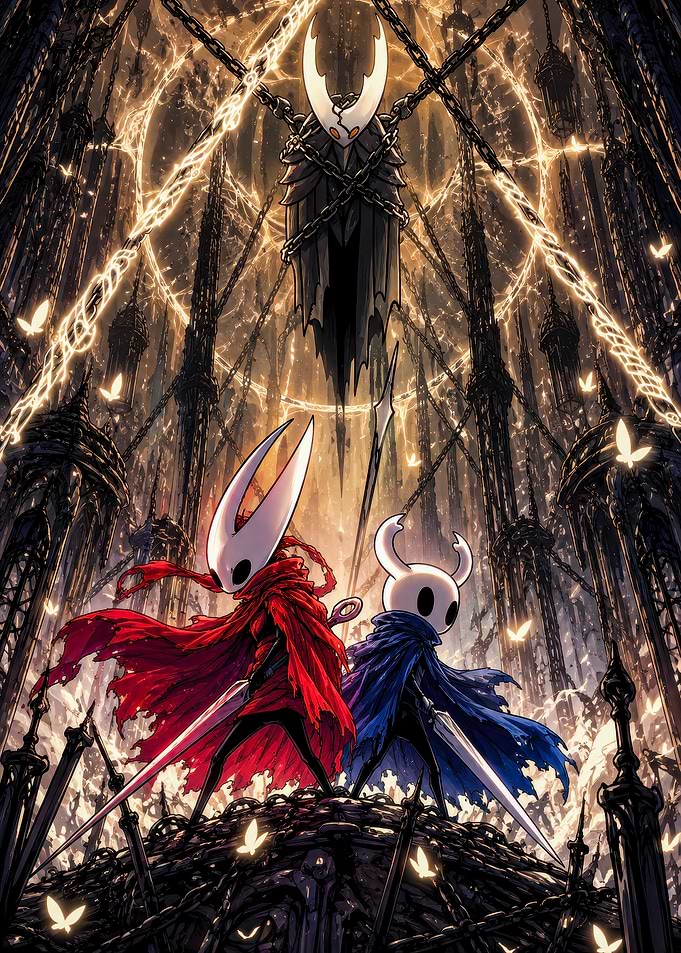 Hollow Knight Characters Standing Together