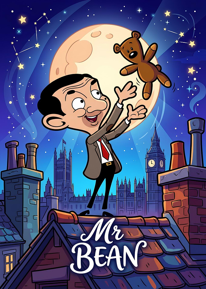 Mr. Bean Cartoon Illustration