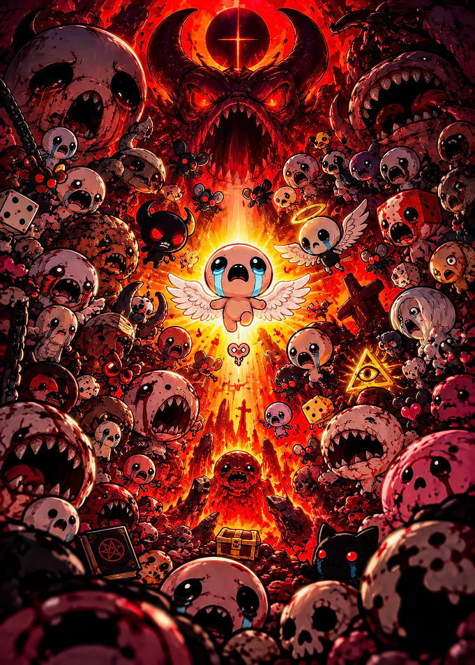 The Binding of Isaac Hellscape Illustration