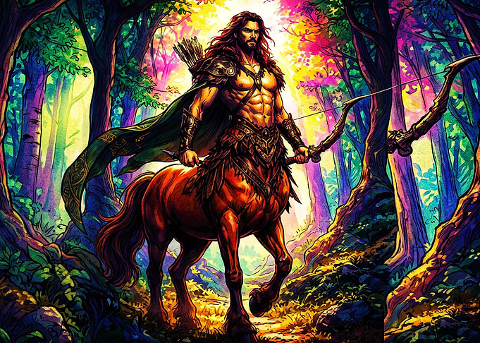 Centaur Archer Fantasy Vibrant Art