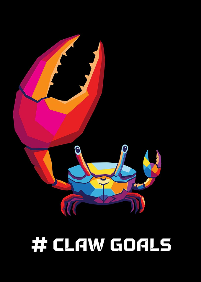 Colorful Pop Art Crab Illustration