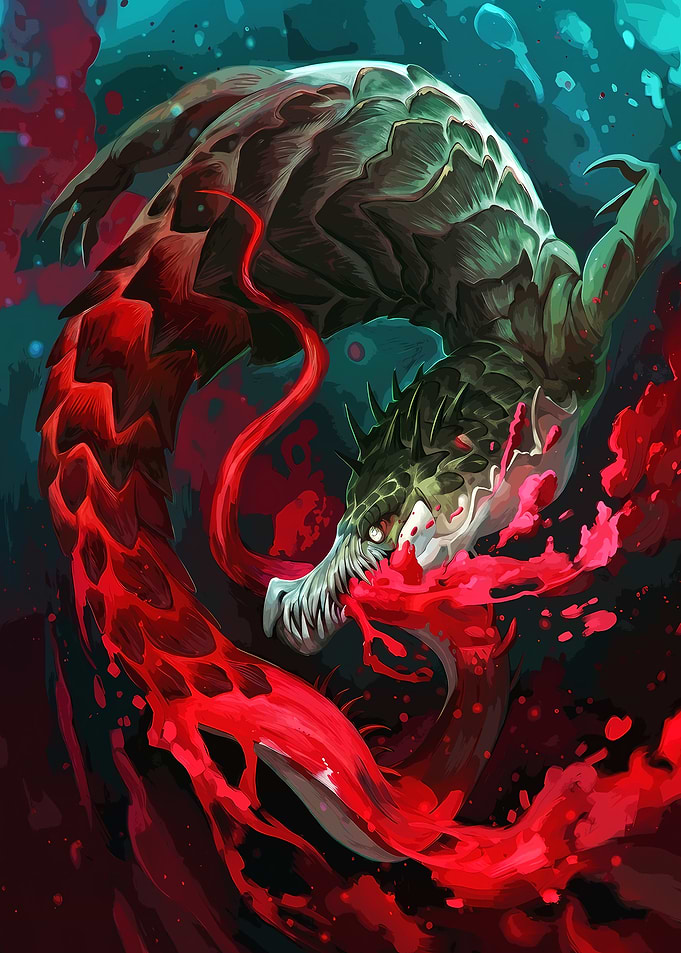 Fierce Armored Crocodile Creature