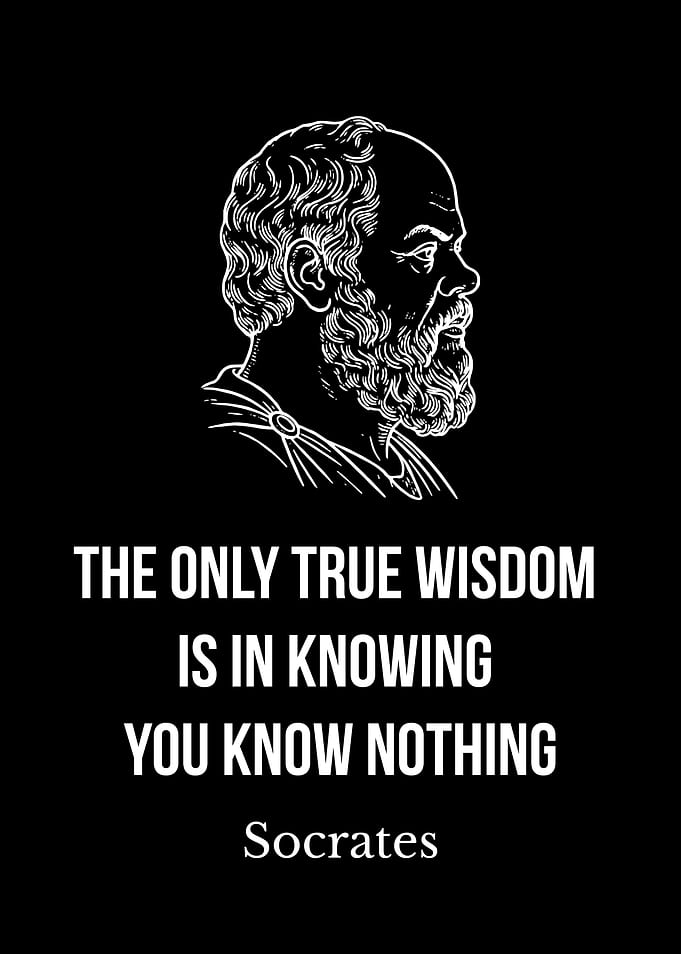 Socrates Quote Minimalist Poster