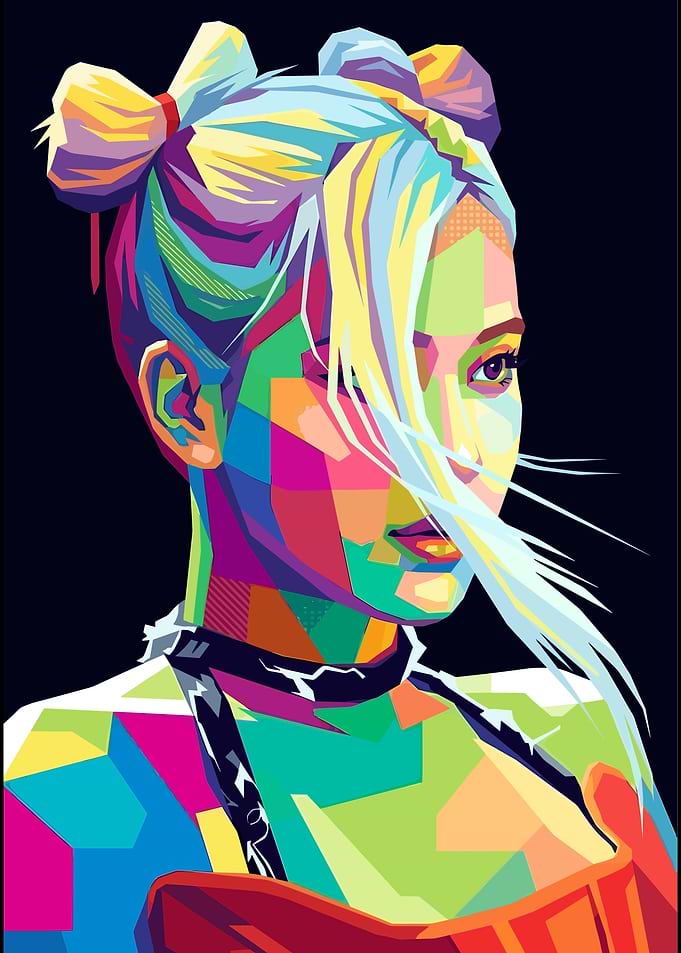 Rosé Pop Art Portrait