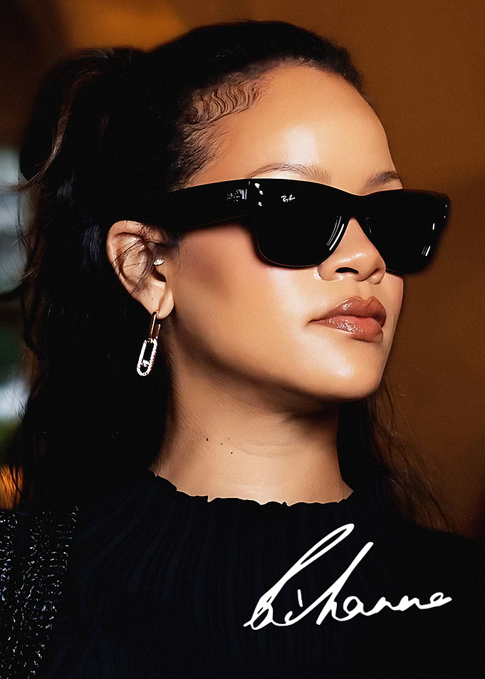 Rihanna Wearing Ray-Ban Sunglasses