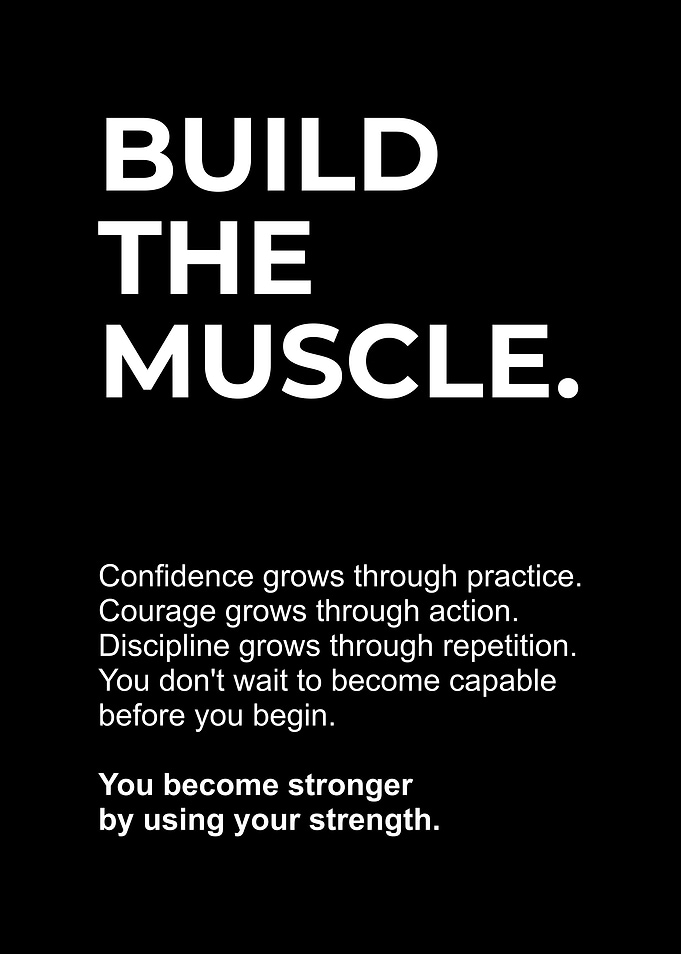 Build The Muscle Inspirational Quote Poster