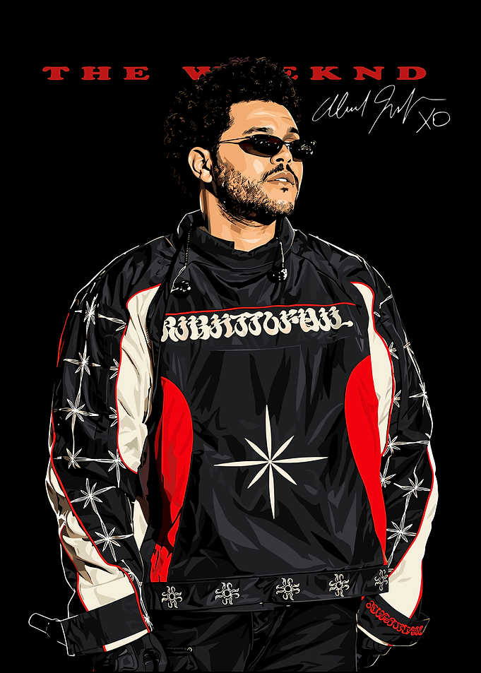 The Weeknd Digital Illustration Portrait