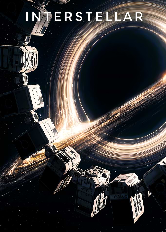 Interstellar Movie Poster with Black Hole