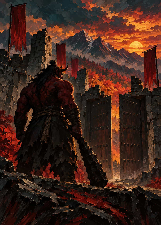 Oni Warrior at Fortress Gates