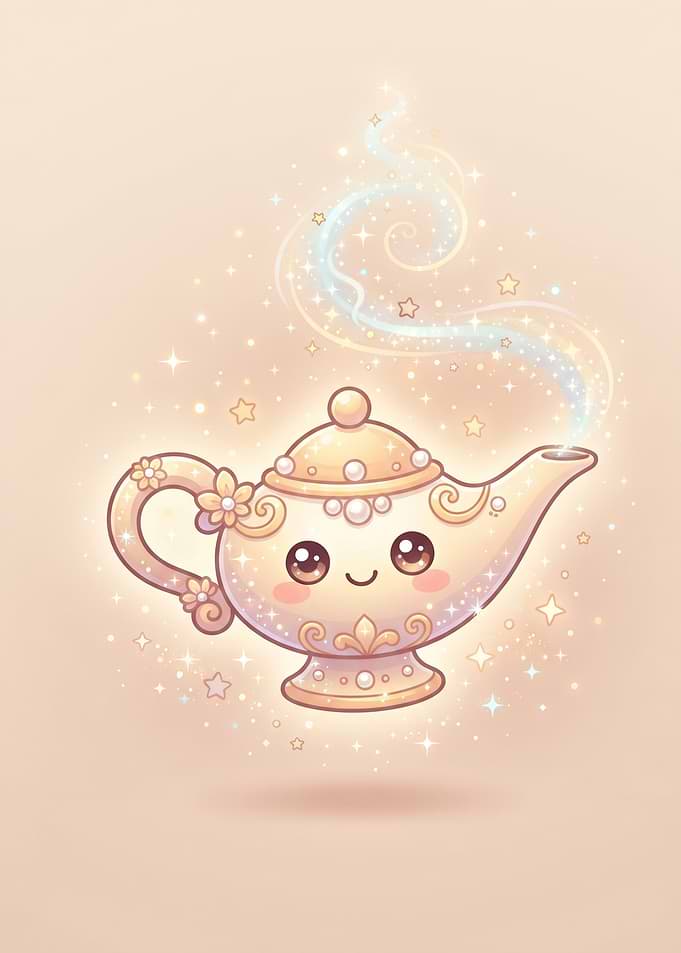 Cute Kawaii Magic Genie Lamp