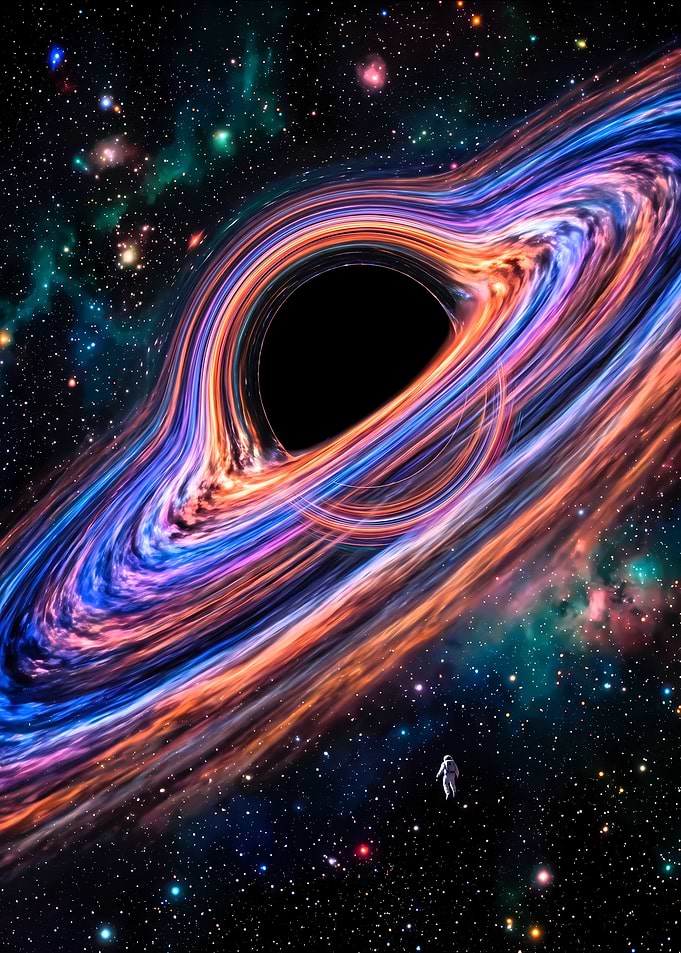 Astronaut Near Massive Black Hole