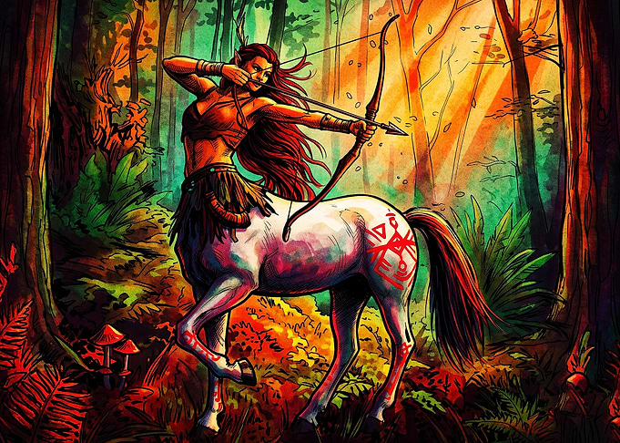 Centaur Archer Forest Fantasy Art