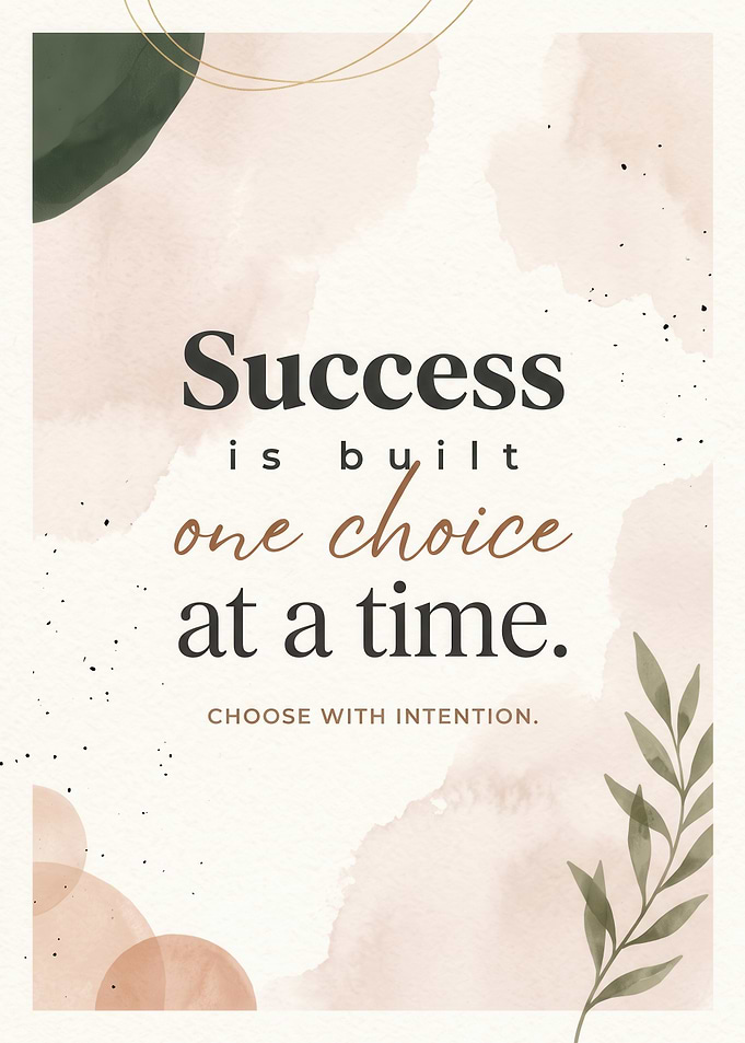 Inspirational Success Quote Wall Art