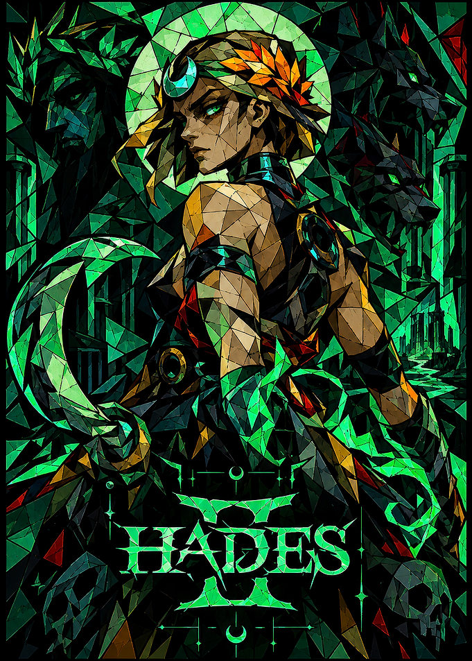 Hades II Stained Glass Poster