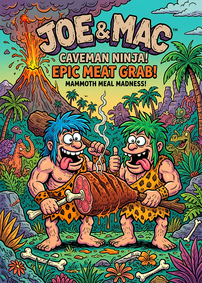 Joe & Mac Caveman Ninja Poster