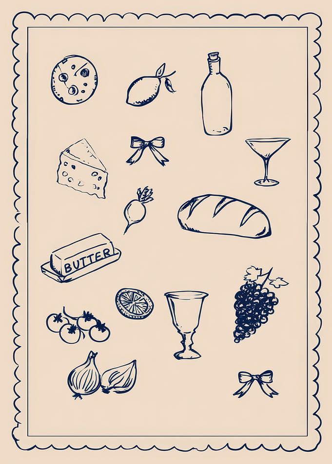 Hand-Drawn Food and Kitchen Icons