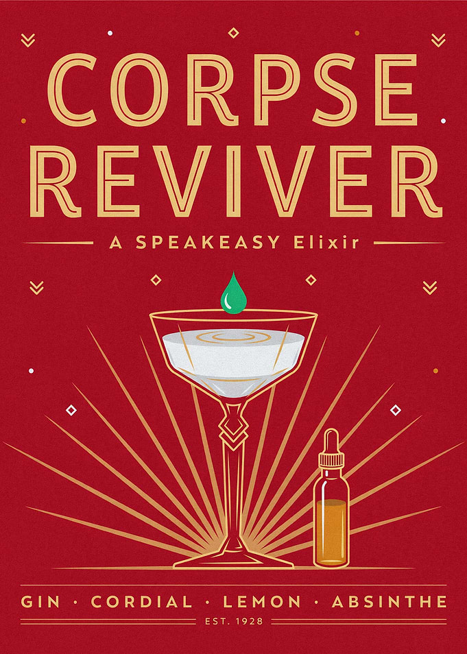 Corpse Reviver Speakeasy Cocktail