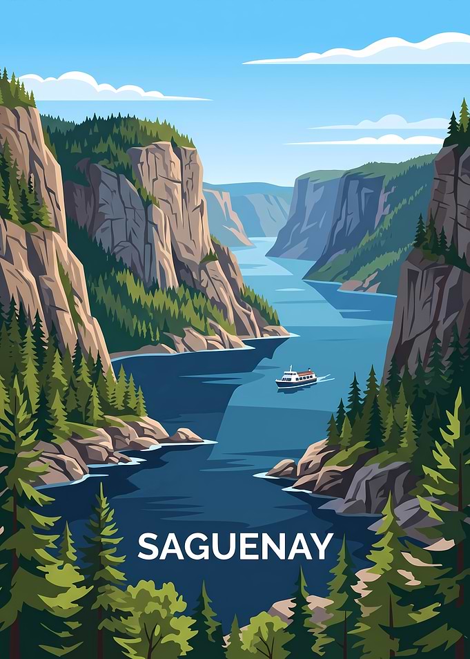 Saguenay Fjord Travel Poster
