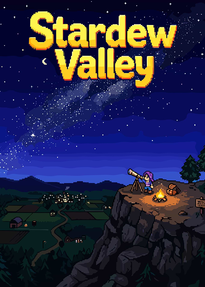 Stardew Valley Night Sky Scene